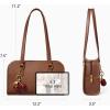 imageBOSTANTEN Shoulder Bag for Women Vegan Leather Purse with Cherry Charm Medium Handbag with Zipper for Daily UseCoffee