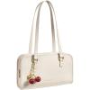 imageBOSTANTEN Shoulder Bag for Women Vegan Leather Purse with Cherry Charm Medium Handbag with Zipper for Daily UseBeige