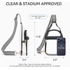 image:imageBOSTANTEN Clear Bag for Stadium Events Clear Fanny Pack Durable Crossbody Purse for Sports Concerts Travel Daily OutingsBlack