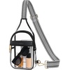 image:imageBOSTANTEN Clear Bag for Stadium Events Clear Fanny Pack Durable Crossbody Purse for Sports Concerts Travel Daily OutingsBlack
