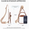 image:imageBOSTANTEN Clear Bag for Stadium Events Clear Fanny Pack Durable Crossbody Purse for Sports Concerts Travel Daily OutingsBrown