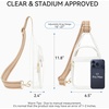 image:imageBOSTANTEN Clear Bag for Stadium Events Clear Fanny Pack Durable Crossbody Purse for Sports Concerts Travel Daily OutingsWhite