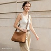 image:imageBOSTANTEN Hobo Bags for Women Suede and Vegan Leather Shoulder Handbag Purse for Everyday Work TravelSuede Brown
