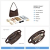 image:imageBOSTANTEN Hobo Bags for Women Suede and Vegan Leather Shoulder Handbag Purse for Everyday Work TravelSuede Coffee