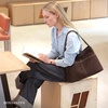 image:imageBOSTANTEN Hobo Bags for Women Suede and Vegan Leather Shoulder Handbag Purse for Everyday Work TravelSuede Coffee