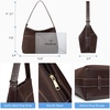 image:imageBOSTANTEN Hobo Bags for Women Suede and Vegan Leather Shoulder Handbag Purse for Everyday Work TravelSuede Coffee