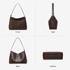 image:imageBOSTANTEN Hobo Bags for Women Suede and Vegan Leather Shoulder Handbag Purse for Everyday Work TravelSuede Coffee