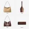 image:imageBOSTANTEN Hobo Bags for Women Suede and Vegan Leather Shoulder Handbag Purse for Everyday Work TravelSuede Tan