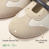 image:imageBOSTANTEN Mary Jane Flats Ballet Sneakers for Women Retro Trainer Style Casual Shoes with Breathable Lining and Cushioned Comfort for Daily WalkingBeige