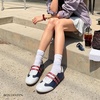 image:imageBOSTANTEN Mary Jane Flats Ballet Sneakers for Women Retro Trainer Style Casual Shoes with Breathable Lining and Cushioned Comfort for Daily WalkingNavy