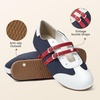 image:imageBOSTANTEN Mary Jane Flats Ballet Sneakers for Women Retro Trainer Style Casual Shoes with Breathable Lining and Cushioned Comfort for Daily WalkingNavy