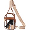 image:imageBOSTANTEN Clear Bag for Stadium Events Clear Fanny Pack Durable Crossbody Purse for Sports Concerts Travel Daily OutingsBrown