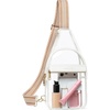 image:imageBOSTANTEN Clear Bag for Stadium Events Clear Fanny Pack Durable Crossbody Purse for Sports Concerts Travel Daily OutingsWhite