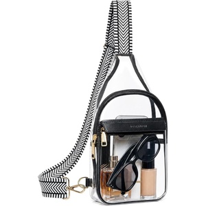 image:imageBOSTANTEN Clear Bag for Stadium Events Clear Fanny Pack Durable Crossbody Purse for Sports Concerts Travel Daily OutingsBlack