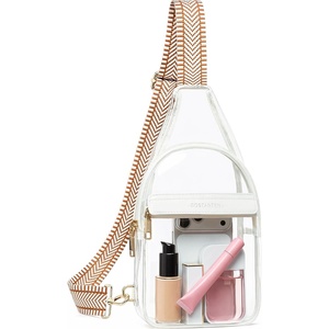 image:imageBOSTANTEN Clear Bag for Stadium Events Clear Fanny Pack Durable Crossbody Purse for Sports Concerts Travel Daily OutingsWhite