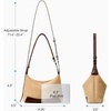 image:imageBOSTANTEN Crossbody Bags for Women Small Shoulder Bag Soft Suede and Pebbled Vegan Leather Hobo Purse with Adjustable StrapApricot