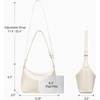 image:imageBOSTANTEN Crossbody Bags for Women Small Shoulder Bag Soft Suede and Pebbled Vegan Leather Hobo Purse with Adjustable StrapBeige