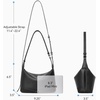 image:imageBOSTANTEN Crossbody Bags for Women Small Shoulder Bag Soft Suede and Pebbled Vegan Leather Hobo Purse with Adjustable StrapBlack