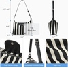 image:imageBOSTANTEN Hobo Bags for Women Crochet Shoulder Bag Vegan Leather Purse for Summer Vacation Travel CasualBeige With Black