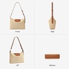 image:imageBOSTANTEN Hobo Bags for Women Crochet Shoulder Bag Vegan Leather Purse for Summer Vacation Travel CasualBeige With Brown