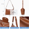 image:imageBOSTANTEN Hobo Bags for Women Crochet Shoulder Bag Vegan Leather Purse for Summer Vacation Travel CasualBrown