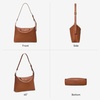 image:imageBOSTANTEN Hobo Bags for Women Crochet Shoulder Bag Vegan Leather Purse for Summer Vacation Travel CasualBrown