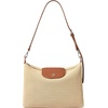 image:imageBOSTANTEN Hobo Bags for Women Crochet Shoulder Bag Vegan Leather Purse for Summer Vacation Travel CasualBeige With Brown