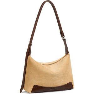 image:imageBOSTANTEN Crossbody Bags for Women Small Shoulder Bag Soft Suede and Pebbled Vegan Leather Hobo Purse with Adjustable StrapApricot