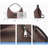 image:imageBOSTANTEN Suede Leather Crossbody Bags for Women Vintage Shoulder Purse Slouchy Hobo Handbag with Adjustable StrapSuede Black With Coffee