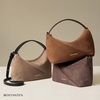 image:imageBOSTANTEN Suede Leather Crossbody Bags for Women Vintage Shoulder Purse Slouchy Hobo Handbag with Adjustable StrapSuede Camel Brown