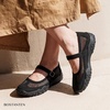 image:imageBOSTANTEN Mary Jane Sneakers Ballet Flats Breathable Mesh Cushioned Sole  Lightweight Mesh Design Comfortable Cushioning Insole for Allday Walking Antislip Outsole Cute Mary Jane amp Ballet StyleBlack