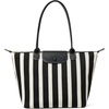 image:imageBOSTANTEN Large Tote Bags for Women Summer Beach Bag Travel Shoulder Handbag Lightweight Purses for Vacation Commute EverydayFlyknitbeige and Black Striped