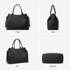 image:imageBOSTANTEN Satchel Bags for Women Vegan Leather Medium Work Satchel Everyday Bag with Removable StrapBlackpebble