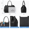image:imageBOSTANTEN Satchel Bags for Women Vegan Leather Medium Work Satchel Everyday Bag with Removable StrapBlackpebble