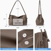 image:imageBOSTANTEN Shoulder Bag for Women Pebbled Vegan Leather Purses Soft Hobo Handbag Supple Bag for Travel WorkTaupe