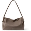 image:imageBOSTANTEN Shoulder Bag for Women Pebbled Vegan Leather Purses Soft Hobo Handbag Supple Bag for Travel WorkTaupe