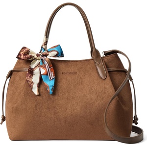 image:imageBOSTANTEN Satchel Bags for Women Vegan Leather Medium Work Satchel Everyday Bag with Removable StrapBrownsuede