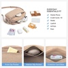 image:imageBOSTANTEN Small Crossbody Bag for Women RFID Vegan Leather Purse  Soft Faux Suede Embossed StitchInspired Texture Detachable Adjustable Strap Card Slot Lightweight Daily Travel UseKhaki