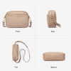 image:imageBOSTANTEN Small Crossbody Bag for Women RFID Vegan Leather Purse  Soft Faux Suede Embossed StitchInspired Texture Detachable Adjustable Strap Card Slot Lightweight Daily Travel UseKhaki