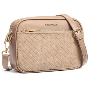 image:imageBOSTANTEN Small Crossbody Bag for Women RFID Vegan Leather Purse  Soft Faux Suede Embossed StitchInspired Texture Detachable Adjustable Strap Card Slot Lightweight Daily Travel UseKhaki
