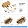 image:imageBOSTANTEN East West Shoulder Bag for Women Suede Designer Purse  Trendy Style Lightweight Smooth Zipper Vintage Look Perfect for Everyday Use and CommutingTan