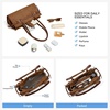 image:imageBOSTANTEN East West Shoulder Bag for Women Suede Designer Purse  Trendy Style Lightweight Smooth Zipper Vintage Look Perfect for Everyday Use and CommutingBrown
