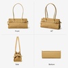 image:imageBOSTANTEN East West Shoulder Bag for Women Suede Designer Purse  Trendy Style Lightweight Smooth Zipper Vintage Look Perfect for Everyday Use and CommutingTan