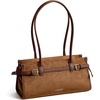 image:imageBOSTANTEN East West Shoulder Bag for Women Suede Designer Purse  Trendy Style Lightweight Smooth Zipper Vintage Look Perfect for Everyday Use and CommutingBrown