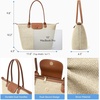 image:imageBOSTANTEN Large Tote Bags for Women Summer Beach Bag Travel Shoulder Handbag Lightweight Purses for Vacation Commute EverydayStrawbeige