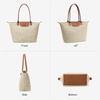 image:imageBOSTANTEN Large Tote Bags for Women Summer Beach Bag Travel Shoulder Handbag Lightweight Purses for Vacation Commute EverydayStrawbeige