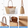 image:imageBOSTANTEN Large Tote Bags for Women Summer Beach Bag Travel Shoulder Handbag Lightweight Purses for Vacation Commute EverydayStrawkhaki