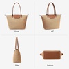 image:imageBOSTANTEN Large Tote Bags for Women Summer Beach Bag Travel Shoulder Handbag Lightweight Purses for Vacation Commute EverydayStrawkhaki