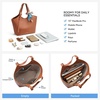 image:imageBOSTANTEN Slouchy Work Tote Bag Vegan Leather Designer Purse  Detachable Silk ScarfAdjustable StrapPremium Vegan Leatherfits 15 inch laptop easy clean magnetic snapBrown