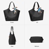 image:imageBOSTANTEN Slouchy Work Tote Bag Vegan Leather Designer Purse  Detachable Silk ScarfAdjustable StrapPremium Vegan Leatherfits 15 inch laptop easy clean magnetic snapBlack